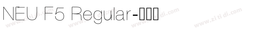 NEU F5 Regular字体转换